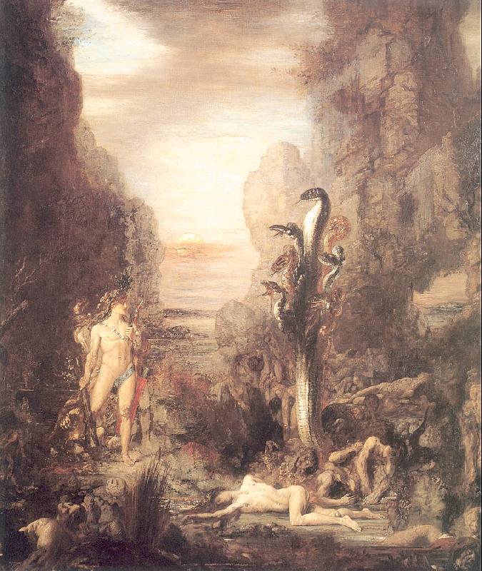 Gustave Moreau Hercules and the Lernaean Hydra oil painting picture